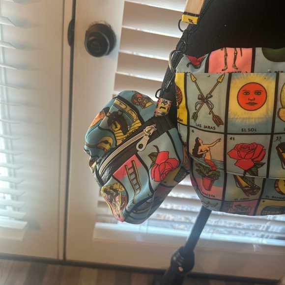 Handmade Bucket hat, crossbody handbag, pouch circle mini bag - Picture 6 of 7